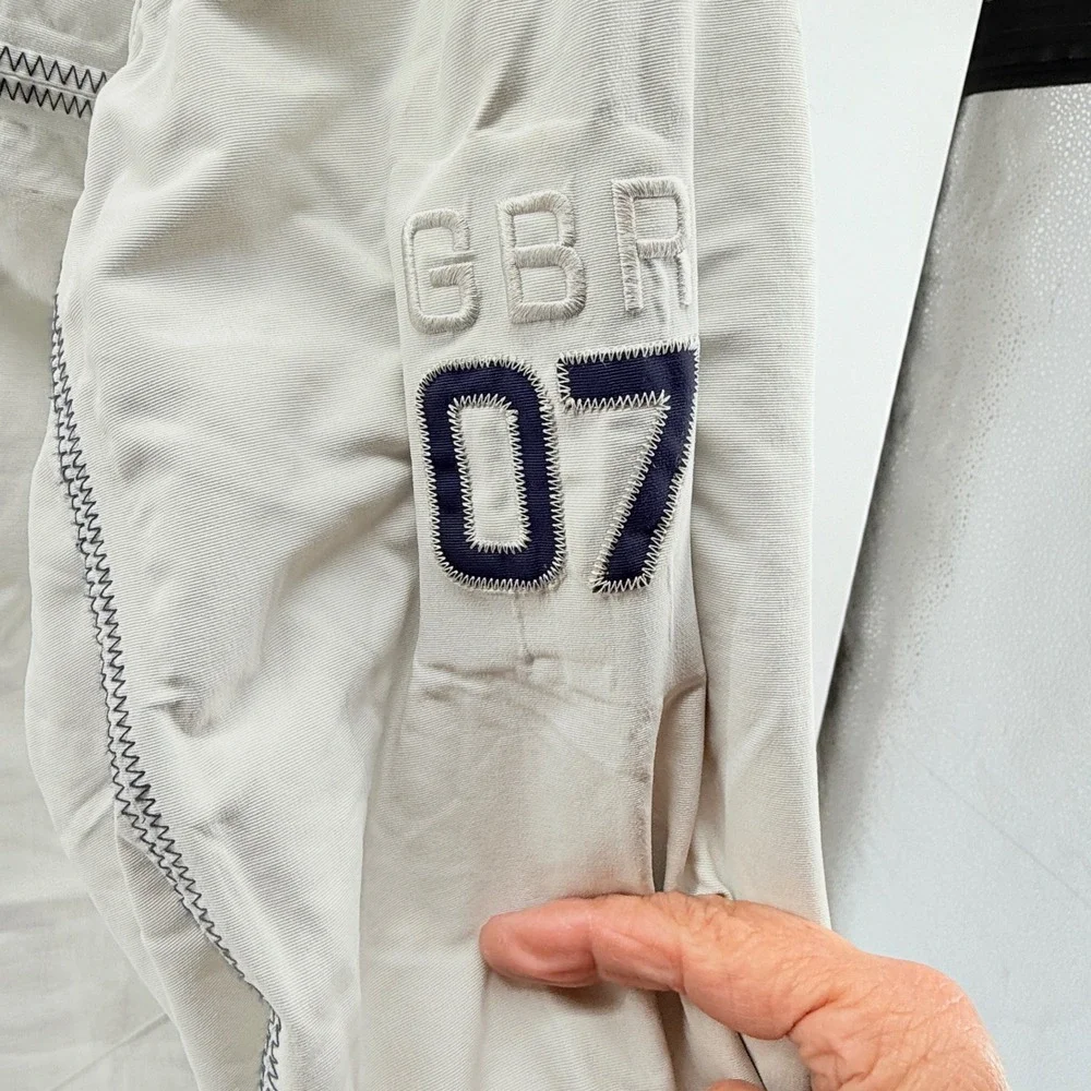 Crew Clothing Co GBR07 Jacket Mens Size M‎ White Full Zip Outerwear
